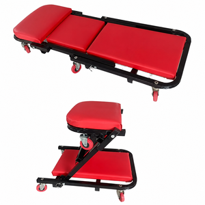Kit de Herramientas Completo para Reparación de Vehículos, Banco Plegable Universal Convertible, Equipo de Garaje Rojo GAPSTL034 - Product Image 1
