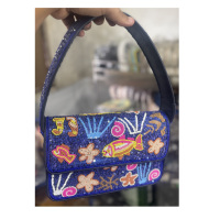 Tas tangan manik-manik desainer gaya Bohemian wanita India tas kurir harian katun buatan tangan penutup penutup penutup tahan lama belanja malam