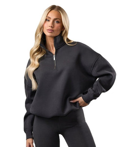 Última Moda 2026: Sudaderas Oversize de Algodón 100% con Cremallera de Cuarto, Estilo Urbano y Cuello Alto, con Dobladillo Flexible Tejido, Personalizadas para Invierno - Product Image 1