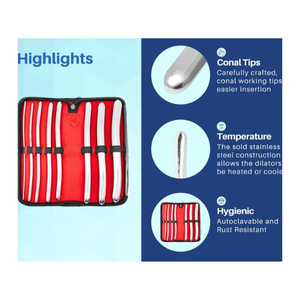 ชุดเครื่องมือขยายช่องคลอดเฮการ์ 8 ชิ้น ขนาด 7.5 นิ้ว แบบปลายคู่ (Double Ended) ทำจากสแตนเลส ขายส่ง - Product Image 3