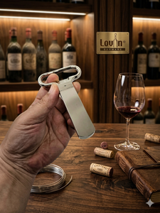 Stainless Steel Two Prong Eco-Friendly Wine Opener Manual <b>Cork</b> Screw Flat Bar Tool Dishwasher Safe for Home Bar - Product Image 1