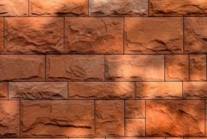 Dalles de parement mural extérieur en grès rouge naturel, surface rustique fendue - Product Image 1
