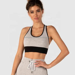 Soutien-gorge de sport personnalisé OEM ensemble pantalon de yoga pour femmes équipement de course à pied rembourré haut avant Logo grande taille réversible respirant - Product Image 6