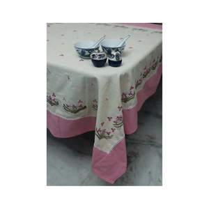 Nappe Chikoo brodée élégante de 70x120 pouces certifiée GOTS Luxe 100% coton créant de superbes paramètres de table pour l'événement - Product Image 2