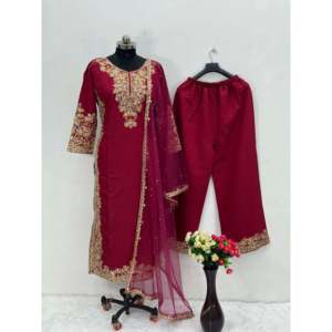 Hermoso Conjunto de Top y Dupatta Talla XL para Fiesta con Trabajo a Mano - Product Image 6