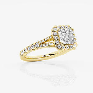 14k Or Blanc Vintage Style Femmes Fiançailles/Anniversaire De Mariage Asscher Cut Lab Créé Prong Setting IGI Certified Jewelry - Product Image 4