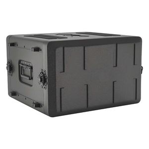 Flight case rack 6U da 15 pollici di profondità con scomparti per microfono a incasso, in polietilene, per strumenti rackmount - Product Image 1