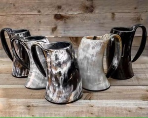 Juego de Vasos Tradicionales Personalizados con Logotipo Grabado, Taza de Cerveza de Cuerno de Búfalo, Artículo de Regalo Corporativo, Tazas para Beber Cerveza para Fiestas - Product Image 6