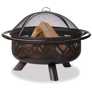 Bol à feu en acier fait main par un designer pour le chauffage extérieur du jardin, l'amélioration du paysage et la décoration de patio – Style rustique fait main pour l'extérieur - Product Image 1