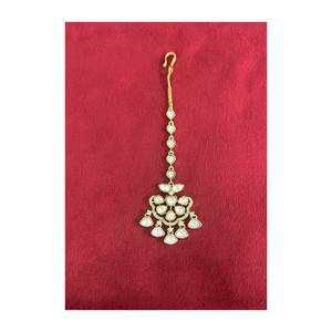 Designer Maangtika Ethnic Head Jewelry Gold Finish Traditional Indian <b>Bridal</b> Wear Accessory - Product Image 6