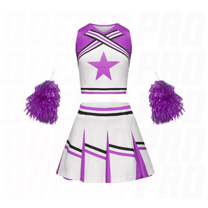Wholesale Cheerleading Uniforms for Girls Lightweight Custom Color Spandex and <b>Polyester</b> Fabric Breathable Stretch Comfortable - Product Image 2