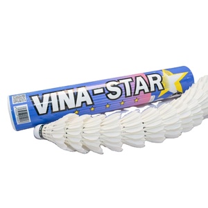 Wholesale VinaStar Premium Grade 1 Badminton Shuttlecock <b>Top</b> Quality Goose <b>Feather</b> for International Match Standard - Product Image 1