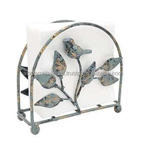 Servilletero de diseño cuadrado en latón de primera calidad con elegante estructura de pie perfecto para accesorios de vajilla de cena - Product Image 3