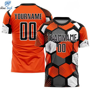 High Quality Custom Sublimated Team Jersey Breathable Athletic T-Shirt Short Sleeve Football Sports Clubs Wholesale OEM Service - Product Image 3