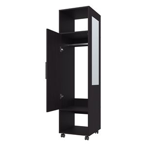 Armadio in melamina con porta a specchio e soluzione per mobili Premium - Product Image 5