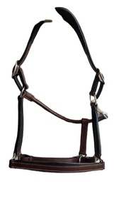 Licou de cheval en cuir durable de qualité supérieure avec muserolle rembourrée douce conception de cou confortable et matériel en alliage solide pour l'équitation - Product Image 2