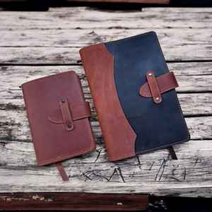Couverture de carnet en cuir véritable de qualité supérieure, étui rechargeable pour journal, porte-carnet d'écriture, article cadeau NBC-0066 - Product Image 1