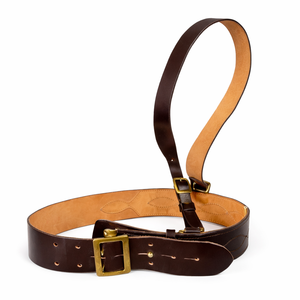 Cinturón Sam Browne de Cuero Genuino con Correa Cruzada para el Hombro – Estilo Clásico de Uniforme, 34 Pulgadas - Product Image 2