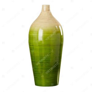 Vietrustic Flower Vase Decor Holder Lacquer <b>Bamboo</b> <b>Table</b> and Floor Vase For Centerpiece - Product Image 2