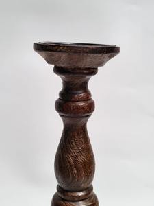 Porte-bougie de luxe fait main, grand modèle, en bois tourné à la main, finition classique - Product Image 6