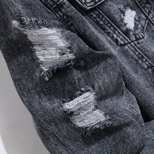 Chaqueta Vaquera Desgastada de Alta Calidad para Hombre con Botones, Estilo Casual Urbano, Transpirable y Ecológica, Ajuste Personalizable - Product Image 4