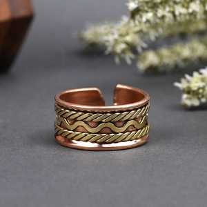 Premium Quality Classic Eco-Friendly Brown Copper Ring Jewellery Fashion Customized <b>Drinkware</b> Lids for Home Office Outdoor Use - Product Image 1