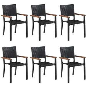 Set da pranzo Patio nero da 7 pezzi - Product Image 5