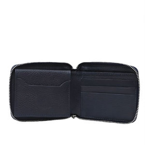 Portefeuille homme en cuir véritable de qualité supérieure, à double pliage, avec plusieurs emplacements pour cartes et design texturé, fin et minimaliste, beige - Product Image 2