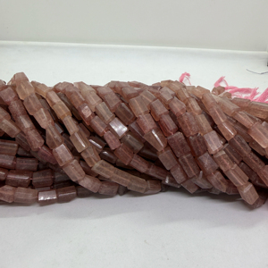 Natural Strawberry Quartz Tumble Gemstone <b>Beads</b> 10-15mm 16 Inches Strand Manufacturer Supplier Wholesale <b>Beads</b> Jewelry Making - Product Image 1