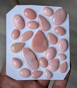 พลอยโอปอลสีชมพูธรรมชาติจากเปรู รูปทรงอิสระ ด้านหลังแบน สำหรับทำแหวน, งานพันลวด, จี้, อุปกรณ์ทำเครื่องประดับแบบมาคราเม่ - Product Image 3