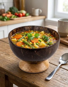 FAIZA CRAFT Bol en noix de coco poli de luxe moderne, fait main, écologique, vente en gros pour hôtels, cafés, restaurants, distribution au détail - Product Image 1
