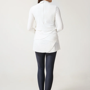 Traje de Baño Deportivo Islámico Modesto de 2 Piezas para Mujer, Corte Alto, Material Ecológico, Cierre de Cremallera Frontal con Logotipo, para Playa, Verano - Product Image 4