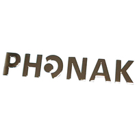 Etiqueta Adhesiva Personalizada con Logotipo de Nickel Brand en Cromo Negro, Impermeable, Grosor de 0.06mm, Modelo Phonak TW Origin para el Hogar