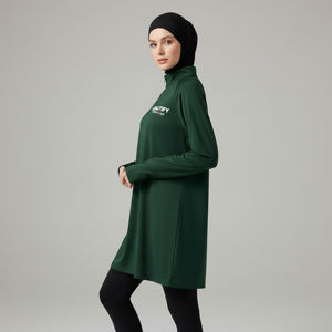 Haut à manches longues pour femmes, modeste, avec trous pour les pouces, confortable, doux, respirant, élégant, vêtements de modestie musulmane, sport actif, décontracté - Product Image 1