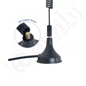 สายอากาศแม่เหล็กแบบสปริงโพลาไรซ์แนวตั้ง8dBi RG174 (L-3Mtr) สายอากาศ + สำหรับขั้วต่อตัวผู้140มม. ผลิตในประเทศอินเดีย433MHz - Product Image 2