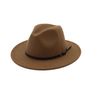 Chapeau Fedora en polyester tendance pour femmes et hommes, style classique, décontracté, à large bord, chapeau jazz - Product Image 5