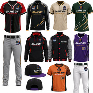 Uniformes de Béisbol y Sóftbol Reversibles en Oferta, Paquete Completo, 100% Poliéster, Ropa Deportiva Transpirable con Diseño Sublimado - Product Image 1