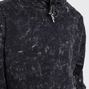 Sudaderas con capucha extragrandes de mezcla de algodón con lavado ácido, personalizables con logotipo, para hombre, precio al por mayor, ajuste slim. - Product Image 5
