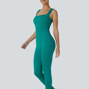 Mono de yoga sin costuras con estampado de leopardo estilo streetwear ligero para mujer, con espalda descubierta y tirantes cruzados, de una pieza, al por mayor - Product Image 1