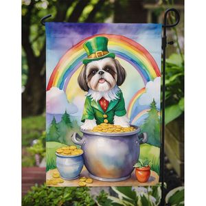Shih Tzu St Patrick's Day Garden Flag Multicolor Buzón Decorativo Patio Banner para Patio Obra de arte y camas de flores Tamaño pequeño - Product Image 3