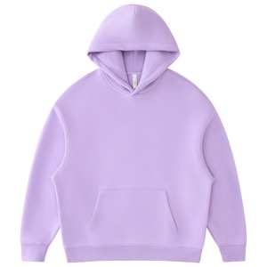 Sweat-shirt à capuche oversize pour homme, couleur lavande, 100% coton molletonné, avec poche kangourou, pour les marques de vêtements décontractés - Product Image 1