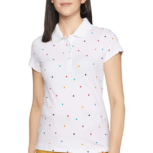 Polos de algodón de alta calidad con logotipo bordado personalizado para mujer, ropa deportiva informal de marca, polo de moda urbana para mujer - Product Image 1