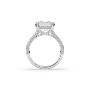 Anillo de Diamante Cultivado en Laboratorio con Corte Asscher de 4 Quilates, Certificado por IGI, Plata 925, Estilo Único de Lujo para Mujer, Corte Brillante Ligero, para Boda - Product Image 2