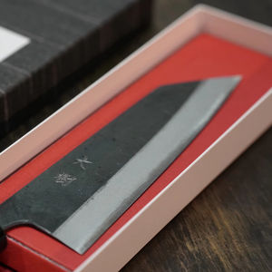 มีดทำครัว Tosa-uchihamono Gyuto ใบมีดเหล็กเยอรมัน ด้ามไม้ เป็นมิตรกับสิ่งแวดล้อม ใช้งานได้ทั้งสองมือ เหล็กกล้าคาร์บอน อุปกรณ์ครัว - Product Image 1