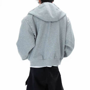 Survêtements d'hiver décontractés unisexes personnalisés 2026 à faible MOQ, brodés effet vieilli, deux pièces superposées, unis, confortables et respirants, coupe classique - Product Image 3