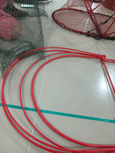 Cage pliable à double nœud en acier galvanisé et filet PE pour la pêche au calmar et au poulpe - Product Image 2