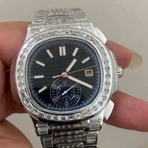 Montre de haute qualité en moissanite DEF de laboratoire, style hip-hop, avec diamants incolores et mécanisme automatique ou manuel - Product Image 1