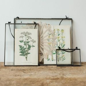 Rectangular Golden Home Decor Glass & Metal Hanging Picture <b>Frame</b> for <b>Wall</b> Decoration,with 2 Sides Glass Customized <b>Frame</b> - Product Image 3