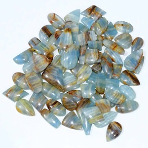 Lote al por mayor de gemas de calcita azul natural de calidad AAA+ en forma de cabujón sueltas, tamaño libre, para la fabricación de joyería fina - Product Image 3