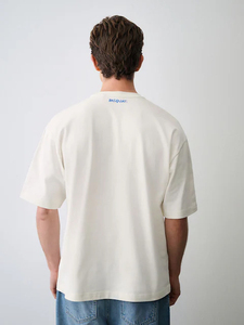 OEM ODM Men's Short Sleeve O-Neck <b>T</b>-<b>Shirt</b> Letter Pattern Cotton Street Style Loose Fit Knitted Fabric Front Print Breathable - Product Image 4